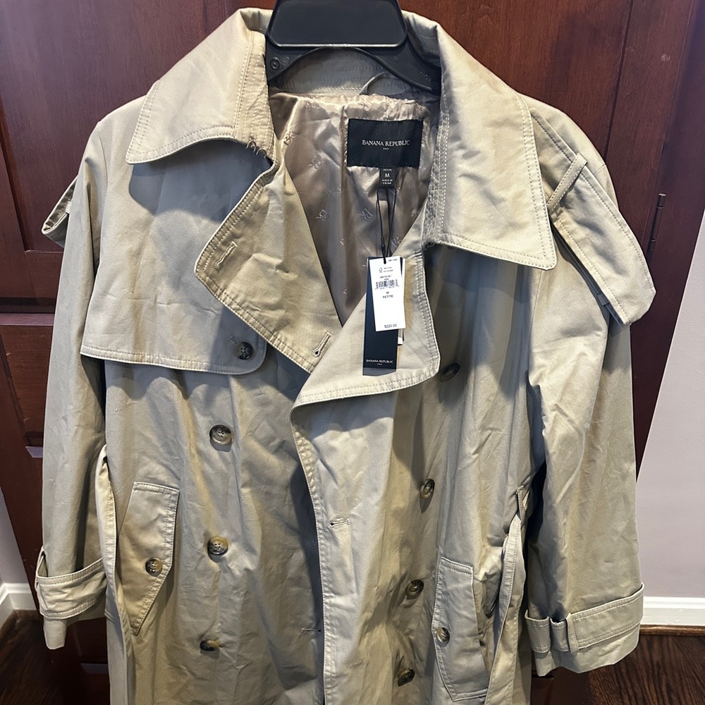 Banana Republic Khaki Trench Coat